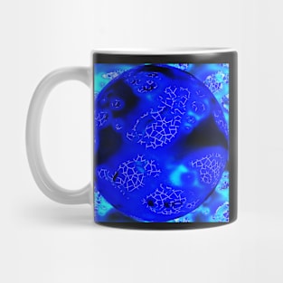 A smiling blue globe Mug